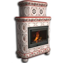 Каминная облицовка КимрПечь Медальон пристенная двухъярусная Рябина